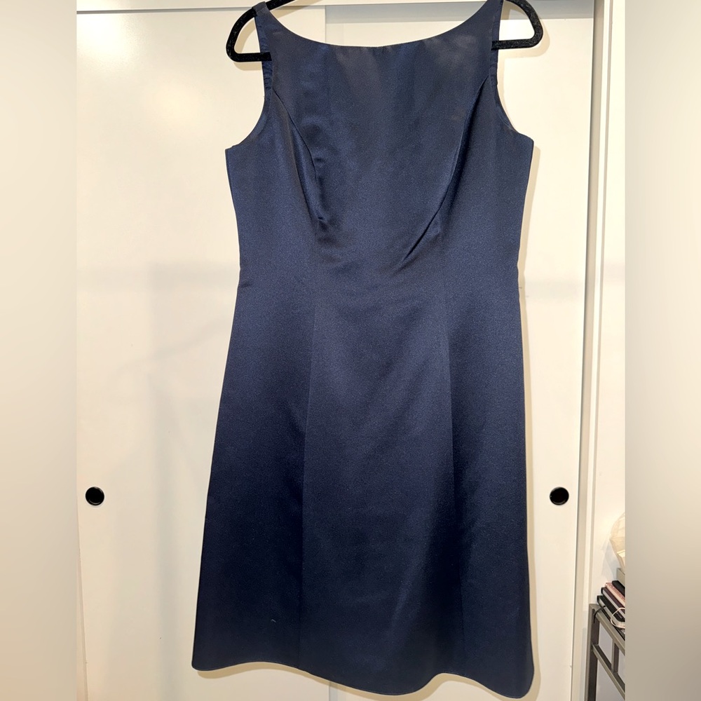 Satin Bridesmaid Dress - Navy Size 12